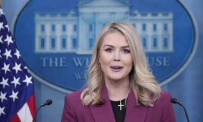 Karoline Leavitt, youngest White House press secretary, makes her debut in the briefing room