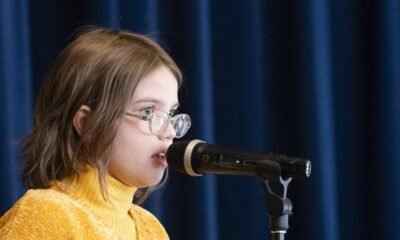 Arabella Griffin preps for spelling bee