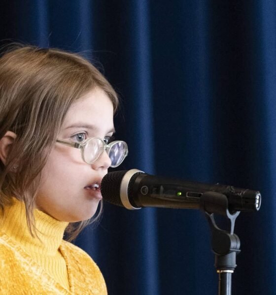 Arabella Griffin preps for spelling bee