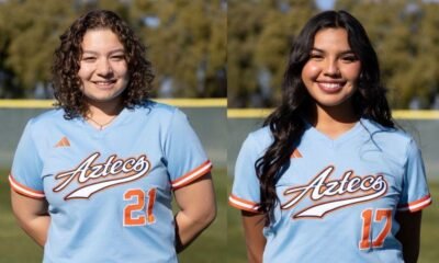 Aztec softball hits 6 homers, scores 27 in 2 wins Saturday