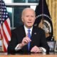 President Joe Biden delivers his farewell address to the nation from the Oval Office of the White House on Jan. 15, 2025, in Washington, D.C. (Photo by Mandel Ngan/Pool/Getty Images)