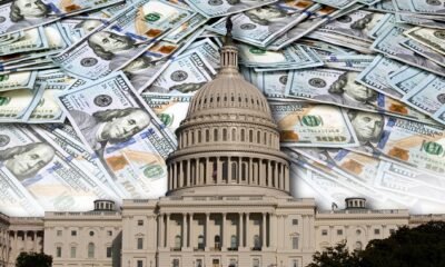 congress with dollars in background