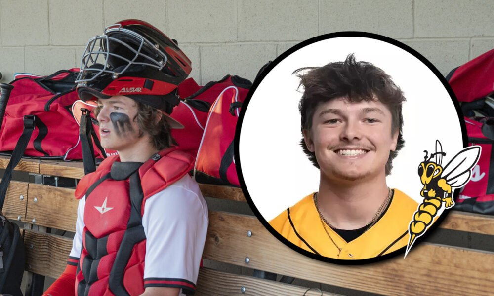 An image of Dante Westmiller as a Maricopa High School junior in 2023 layered with a photo of him as a freshman at University of Wisconsin Superior. [Bryan Mordt]