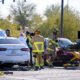 Crews from Maricopa Fire/Medical Department respond to a collision in the Heritage District which led to one person being hospitalized on Jan. 15, 2025. [Monica D. Spencer]