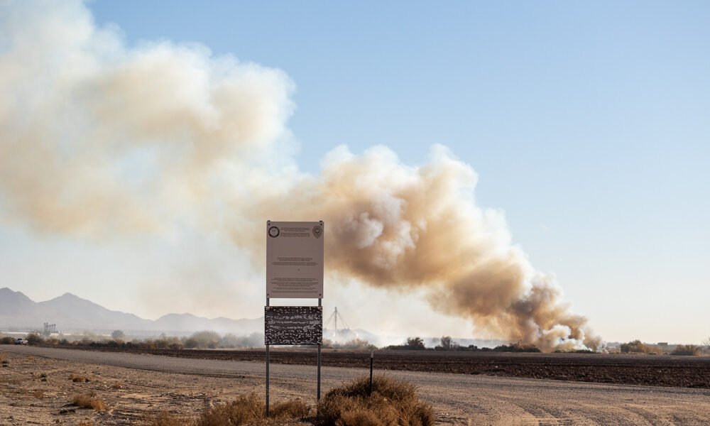 3 fire departments battle MCG brushfire