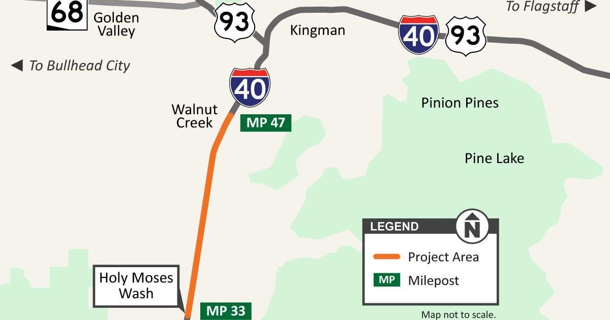 I-40 lane closures between Havasu and Kingman to begin Monday