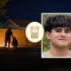 Esteban Valenzuela's face and a candle from the National Gun Violence Memorial website over a photograph of the 16-year-old's Nov. 25 memorial vigil on Dancer Lane in the Maricopa Meadows. [Monica D. Spencer]