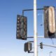 Newly installed stoplights wait to be turned on as drivers navigate the John Wayne Parkway and Smith-Enke Road intersection on Jan. 14, 2025. [Brian Petersheim Jr.]