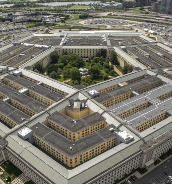 An aerial view of the Pentagon on May 12, 2021. (Photo by Air Force Tech. Sgt. Brittany A. Chase/Department of Defense official photo)