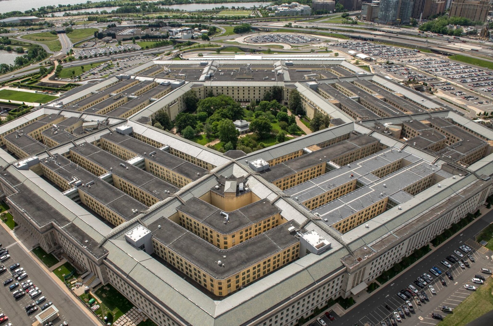 An aerial view of the Pentagon on May 12, 2021. (Photo by Air Force Tech. Sgt. Brittany A. Chase/Department of Defense official photo)