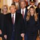 President-elect Donald Trump and wife Melania Trump arrive at the U.S. Capitol on Jan. 8, 2025, ahead of Senate Majority Leader John Thune, center. Trump met with Senate Republicans Wednesday evening. (Photo by Tasos Katopodis/Getty Images)