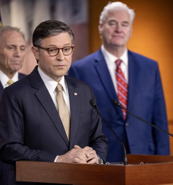 U.S. House Speaker Mike Johnson at a press conference on Jan. 7, 2025. Johnson said he intended to address the country’s debt limit through the budget reconciliation process. (Photo by Tasos Katopodis/Getty Images)