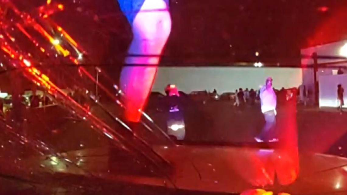 EXCLUSIVE VIDEO: Police dashcam shows suspect kick out windshield of patrol car at protest