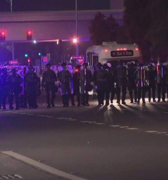 Protestors dispersed after gathering ruled unlawful in Glendale