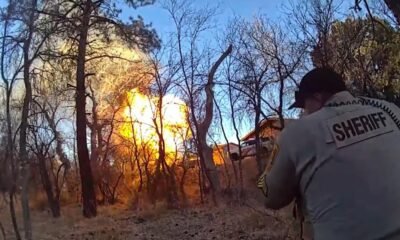 Fiery car crash and explosion near Prescott ends in arrest of 70-year-old