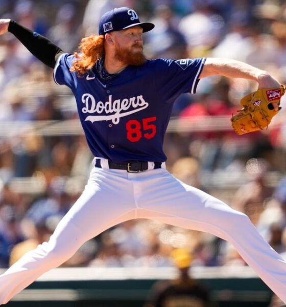 Dodgers' Dustin May speaks after returning to the mound for the 1st time since tearing esophagus
