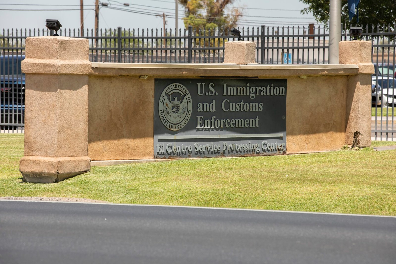 Afternoon light shines on the U.S. Immigration and Customs Enforcement Service Processing Center in El Centro, California, on May 27, 2022. (Getty photos)