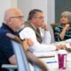 Councilmembers Vincent Manfredi, Eric Goettl and Mayor Nancy Smith review the proposed 2025-2026 fiscal year capital improvement projects during a Budget and Finance Subcommittee meeting on Feb. 6, 2025 at city hall. [Monica D. Spencer]