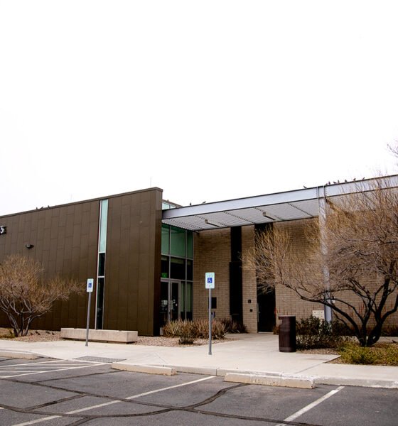 An exterior view of the old Maricopa Police Station on Civic Center Plaza on Feb. 13, 2025. [Monica D. Spencer]