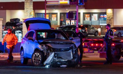 Coupe flies off John Wayne Parkway in crash at Bowlin