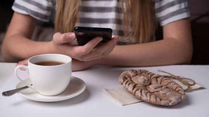 teenage girl on phone