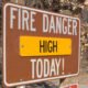 fire danger sign