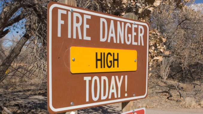 fire danger sign