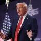 President Donald Trump addresses the 2025 Republican Issues Conference at the Trump National Doral Miami on Jan. 27, 2025 in Doral, Florida. (Photo by Joe Raedle/Getty Images)