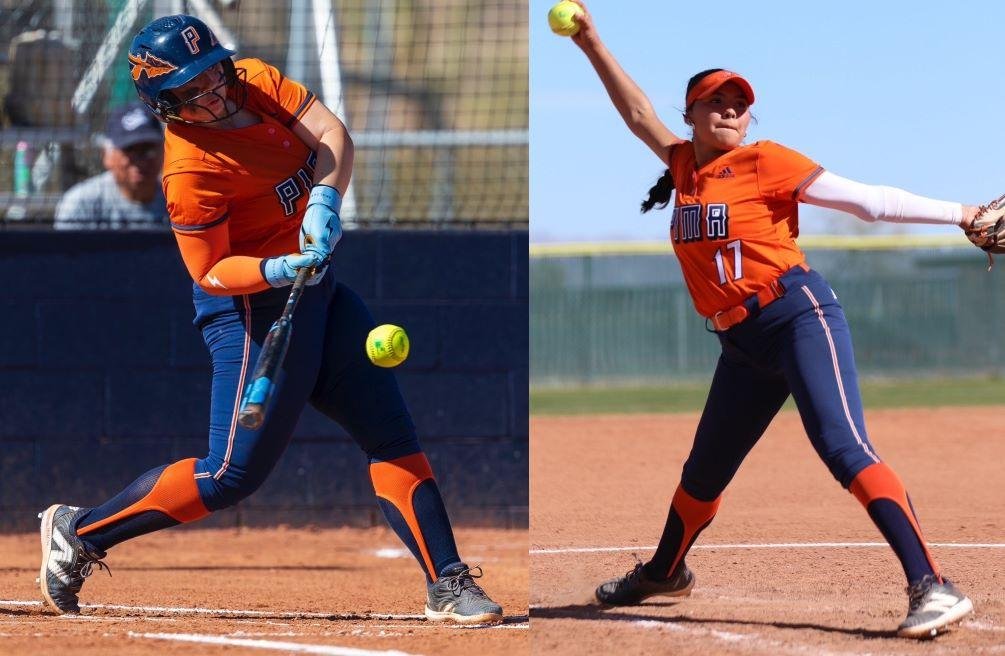 Pima's Nunez & Flores sweep softball's ACCAC Division II Player/Pitcher of the Week awards