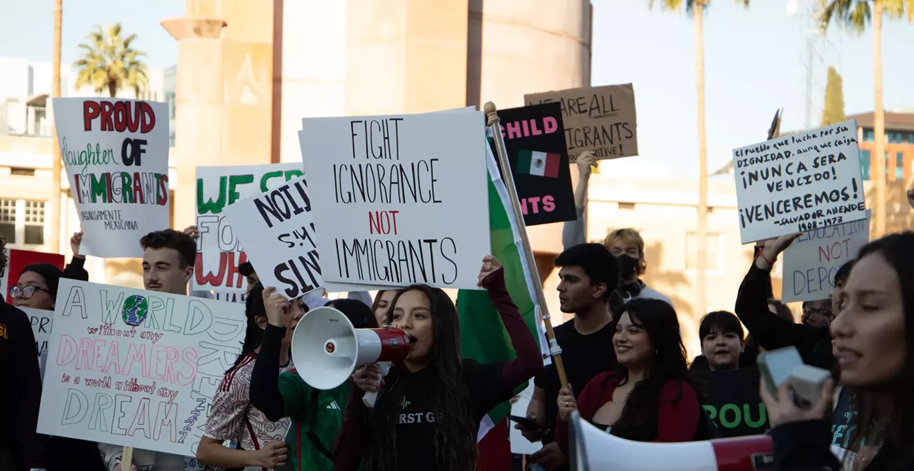 Protesters confront ASU group urging students to make ICE reports