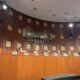 Members of the Arizona State Transportation Board sit on the dais in Surprise City Hall on Feb. 21, 2025. [Nancy Smith]