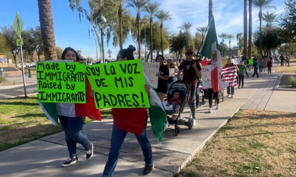 Hundreds protest Trump immigration policies at Arizona Capitol