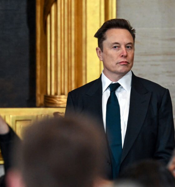 Elon Musk arrives for the inauguration of President Donald Trump in the U.S. Capitol Rotunda on Jan. 20, 2025, in Washington, D.C. (Photo by Kenny Holston-Pool/Getty Images)