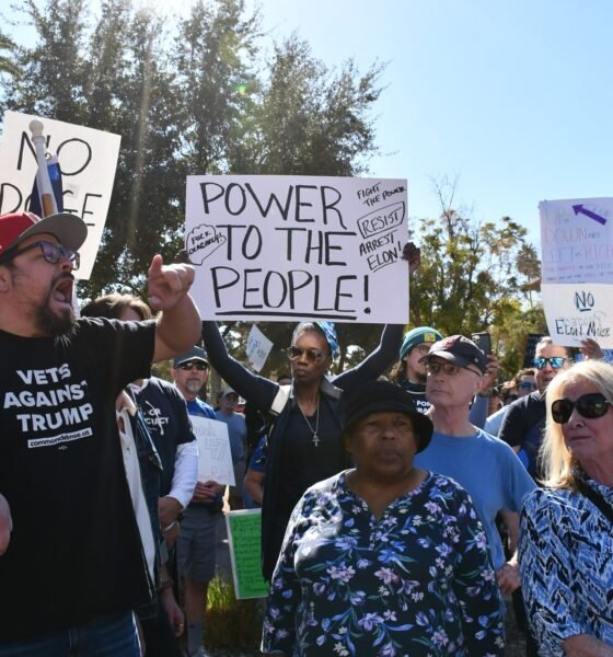 Veterans, activists unite in Arizona’s 50501 protest against Trump, Musk and Project 2025