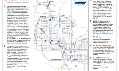 Weekend Freeway Travel Advisory, Feb 7-10