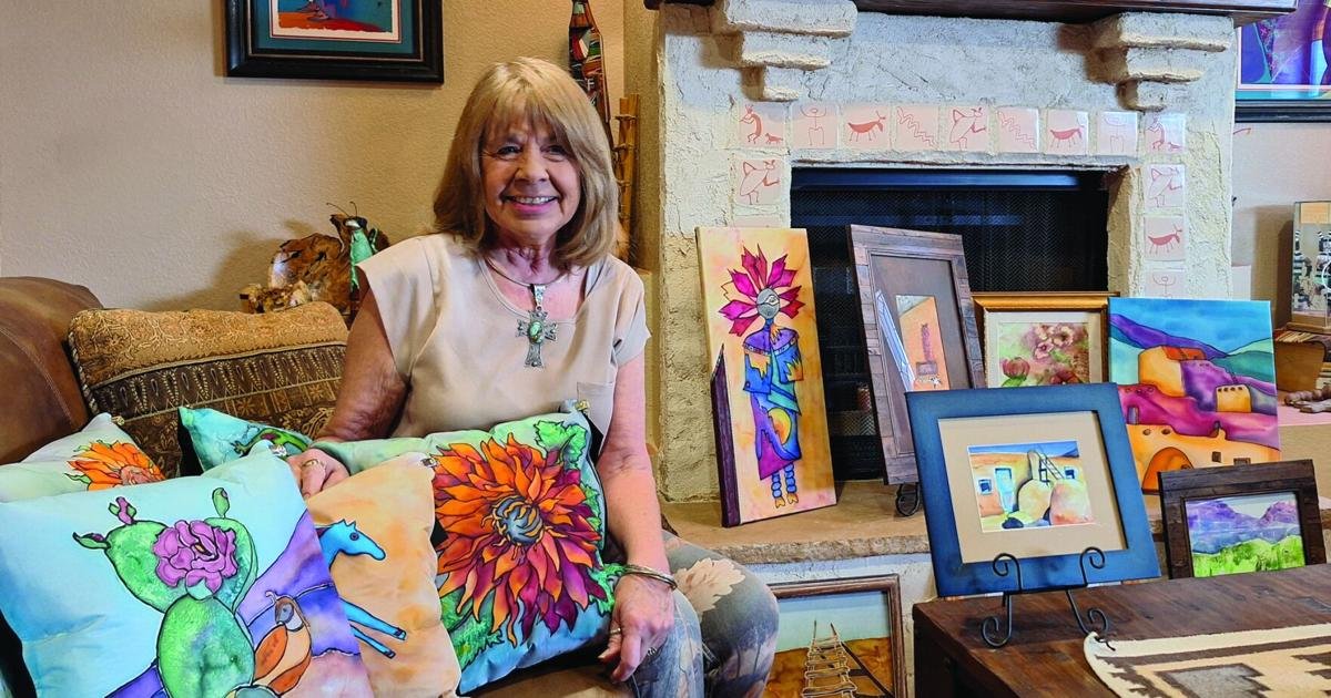 Art at the Lake: Nebraska native shares vibrant-themed silk paintings with audiences