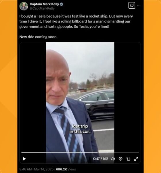 'I feel like a rolling billboard for a man dismantling our government': Sen. Mark Kelly ditches Tesla, seeking new car