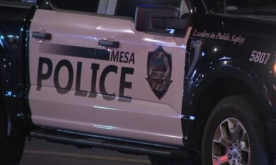 A motorcycle and a car collided in Mesa. The person riding the motorcycle died.