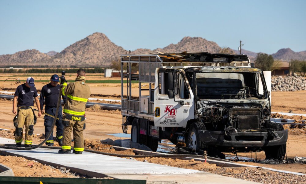 Vehicle fire extinguished near Anderson Farms