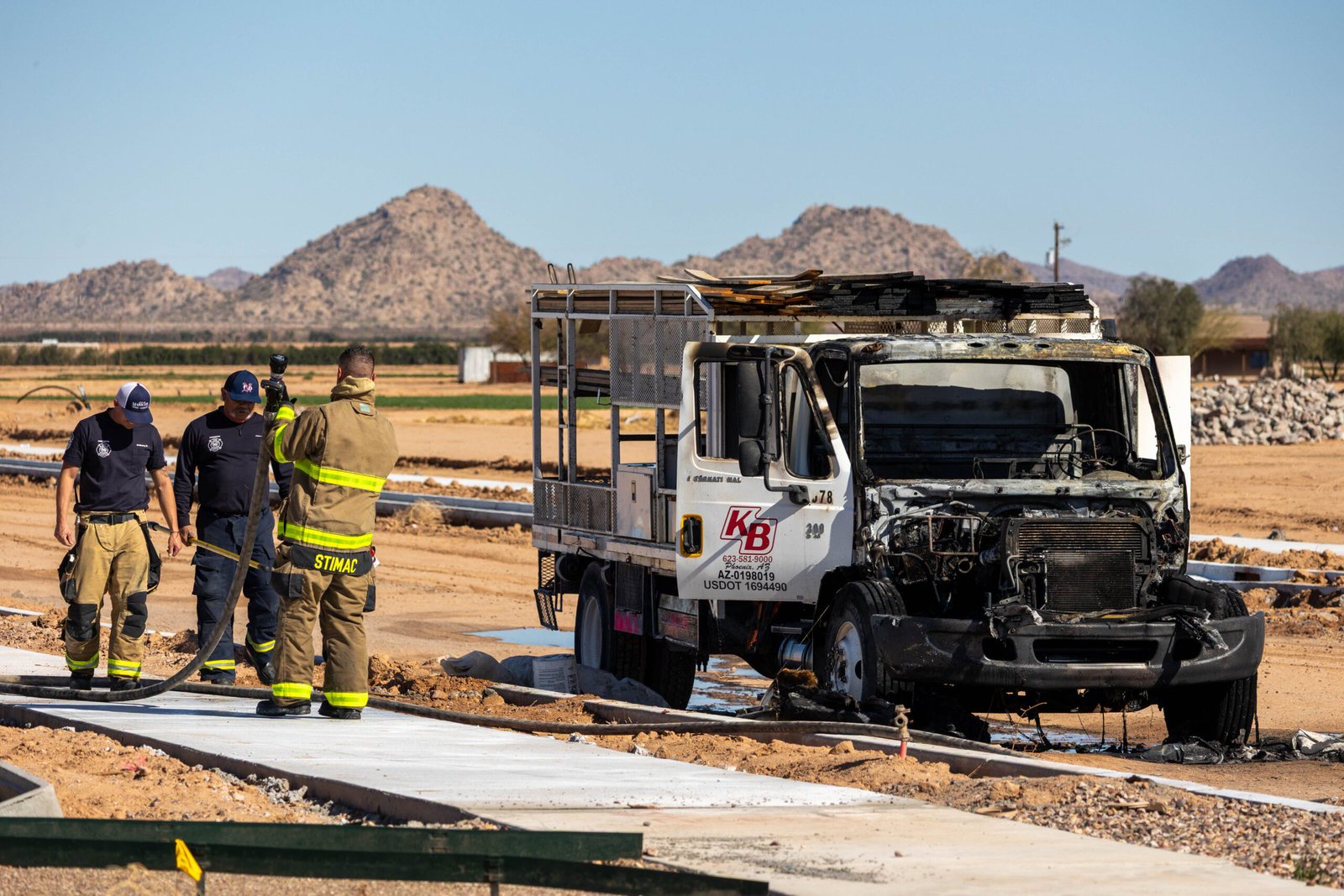 Vehicle fire extinguished near Anderson Farms