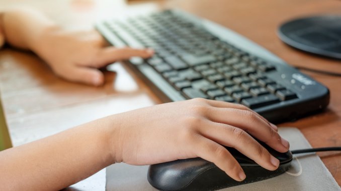 child using computer