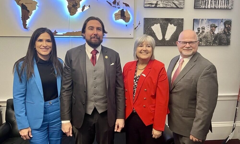 From left Councilmember AnnaMarie Knorr, U.S. Rep. Eli Crane, Mayor Nancy Smith and Councilmember Vincent Manfredi stand for a photo in Crane's Washington, D.C. office on March 6, 2025. [Submitted]