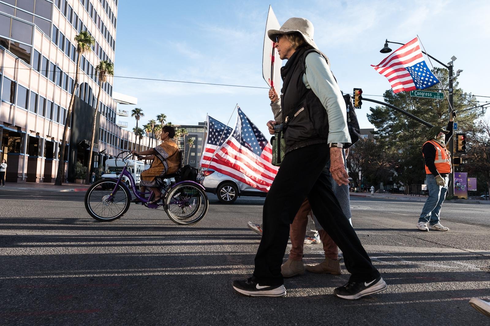 Photos: 400 protest against Elon Musk, Trump in Downtown Tucson