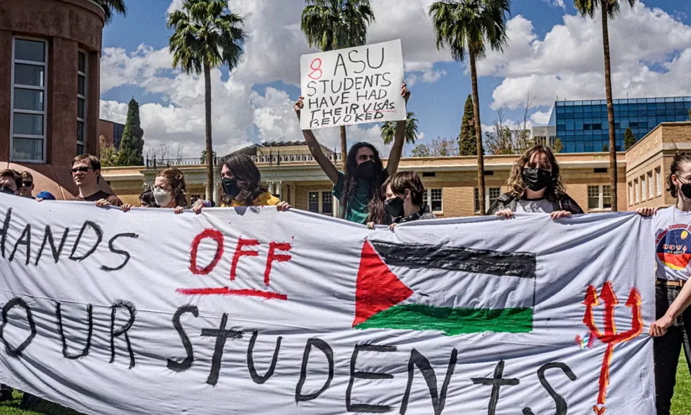 ‘Not on our side’: ASU group protests after foreign students lose visas