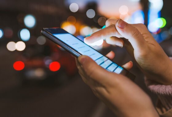 scrolling cell phone