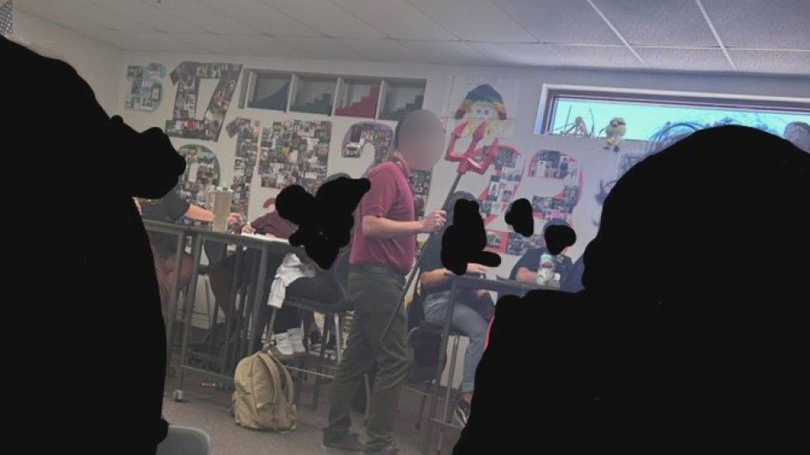 Former Mesa teacher's license suspended for dressing up as the devil and stating 'hail Satan' to students, writing inappropriate messages in yearbooks