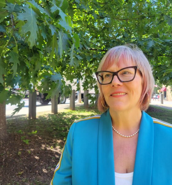 “We just want to ensure that the most popular method for abortion in Virginia and beyond is protected no matter who sits at the White House and who sits in the FDA,” said Whole Woman’s Health founder and president Amy Hagstrom Miller outside of the U.S. District Court of the Western District of Virginia in Charlottesville, Virginia, on May 19, 2025. (Photo by Charlotte Rene Woods/Virginia Mercury)
