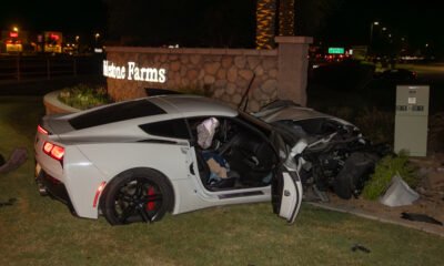 DPS: 1 detained, hospitalized after Corvette crash