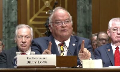 Former U.S. Rep. Billy Long, nominee for Internal Revenue Service commissioner, testifies before the Senate Finance Committee at his confirmation hearing on Tuesday, May 20, 2025. (Screenshot from committee webcast)