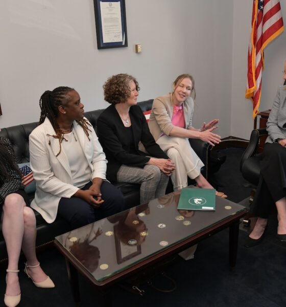 Members of the American College of Obstetricians and Gynecologists meet with a member of Congress during the organization’s Congressional Leadership Conference in March. (Courtesy of ACOG)
